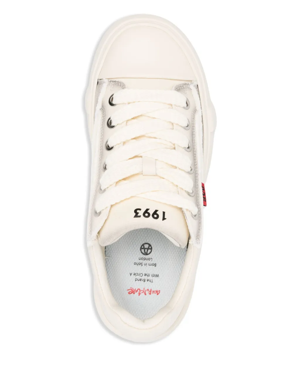 ACUPUNCTURE 1993 panelled canvas sneakers Neutrals