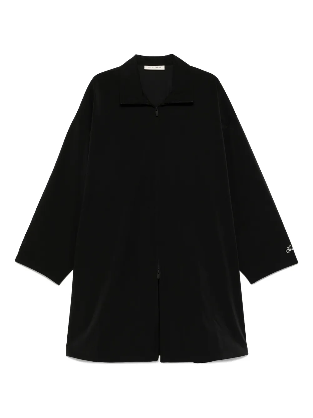 FEAR OF GOD ESSENTIALS Jas met cropped mouwen en rits Zwart