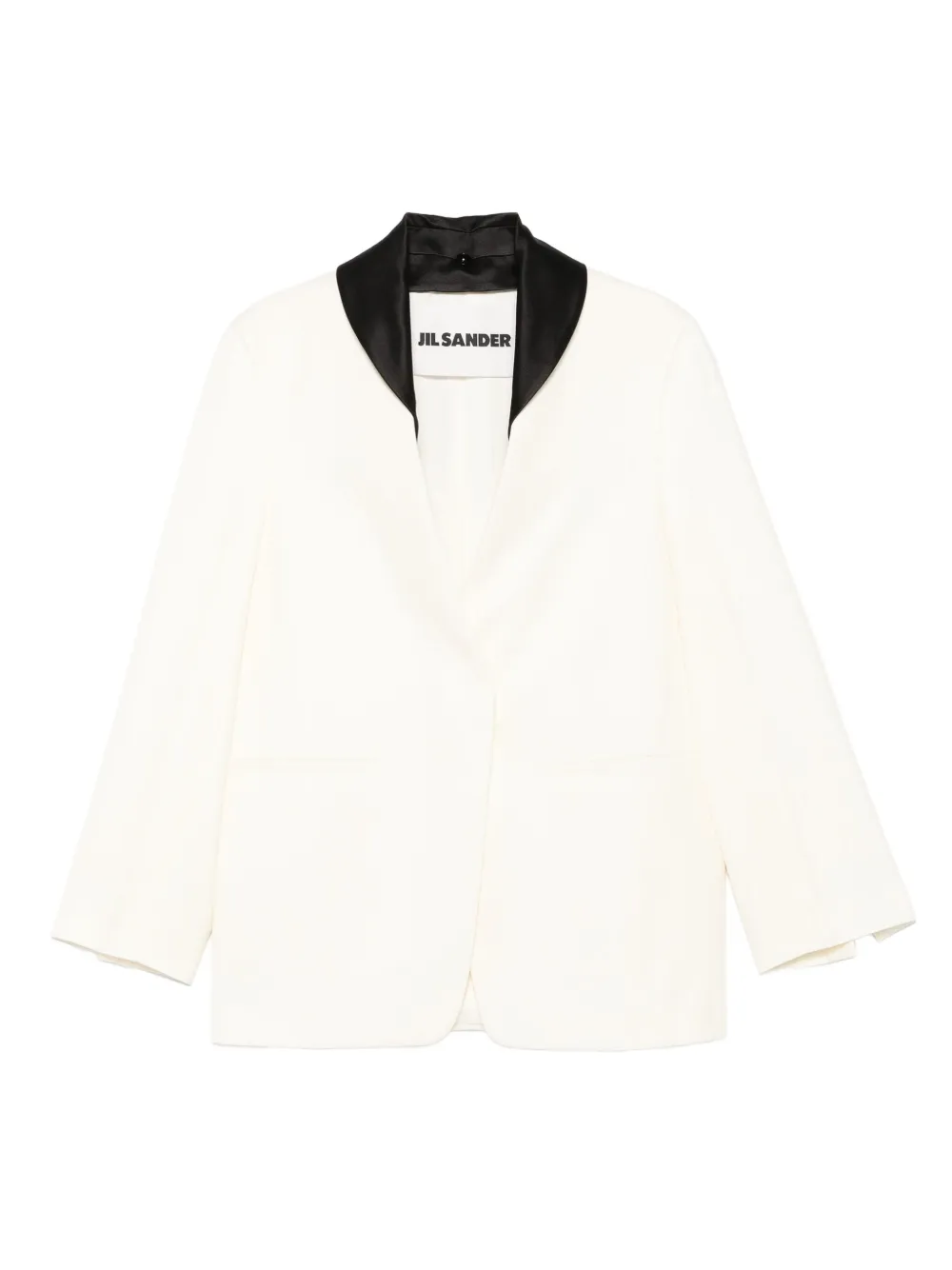 Jil Sander Blazer met enkele rij knopen Beige