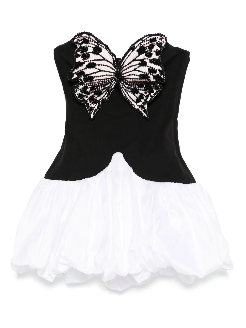 PatBO butterfly-embellished bubble dress - ブラック PatBO butterfly-embellished bubble dress - ブラック