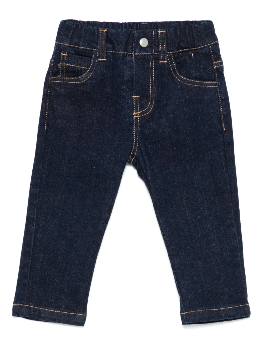 BIKKEMBERGS KIDS Jeans met contrasterend stiksel Blauw