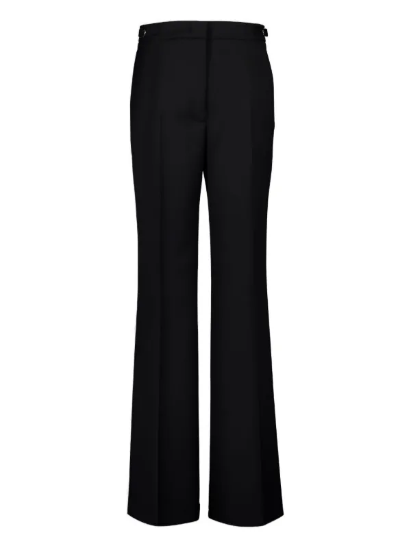 Gabriela Hearst Belt-loop Flared Trousers in Black