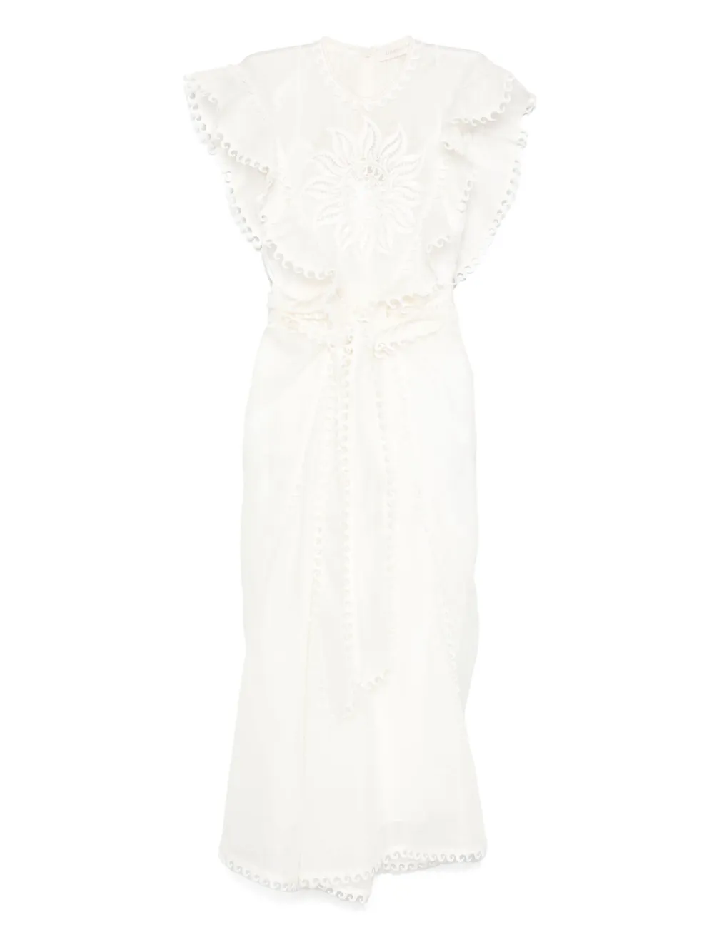 ZIMMERMANN Balance Waterfall jurk Wit