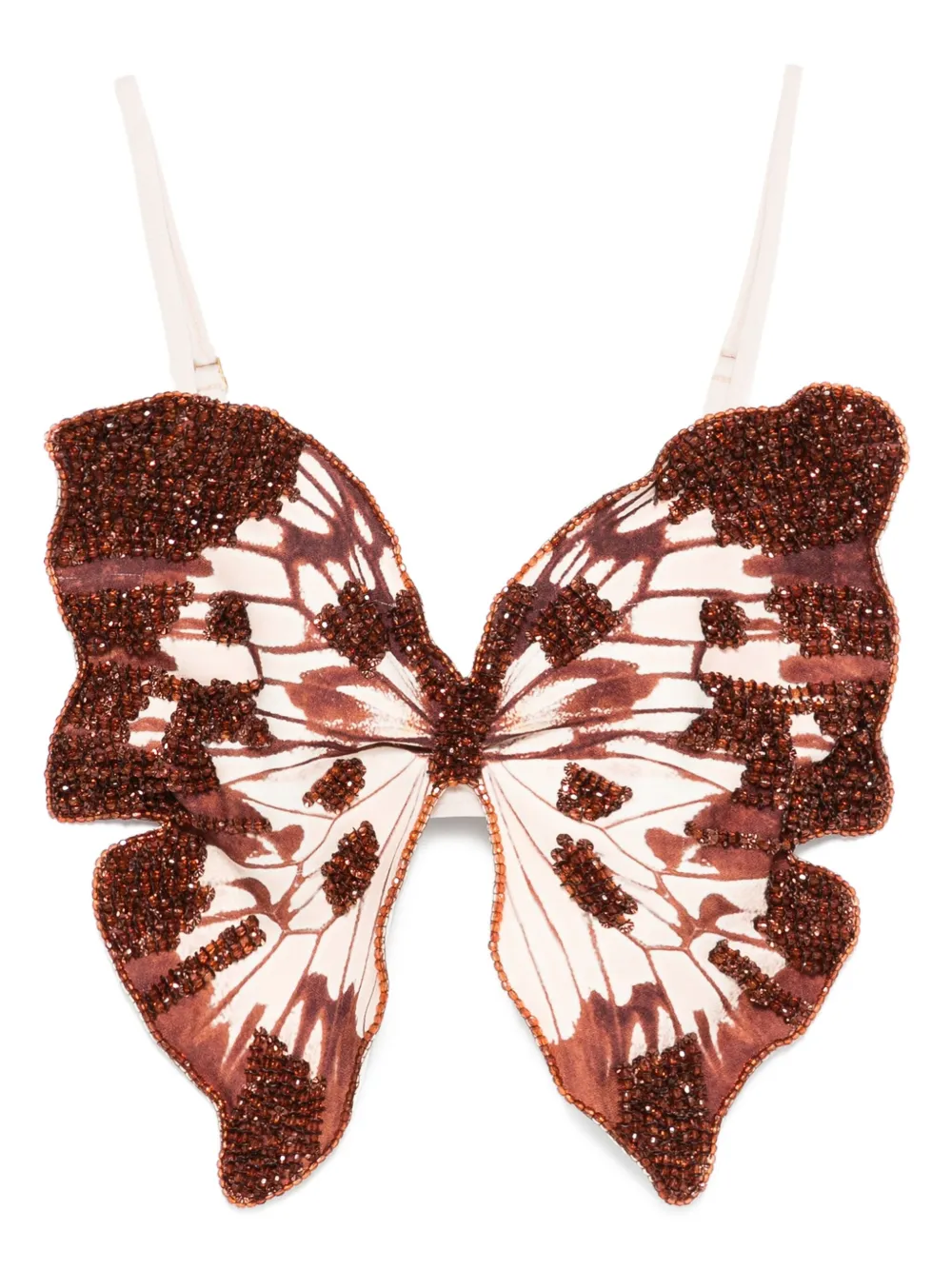 PatBO haut à motif papillon | marron | Image 1