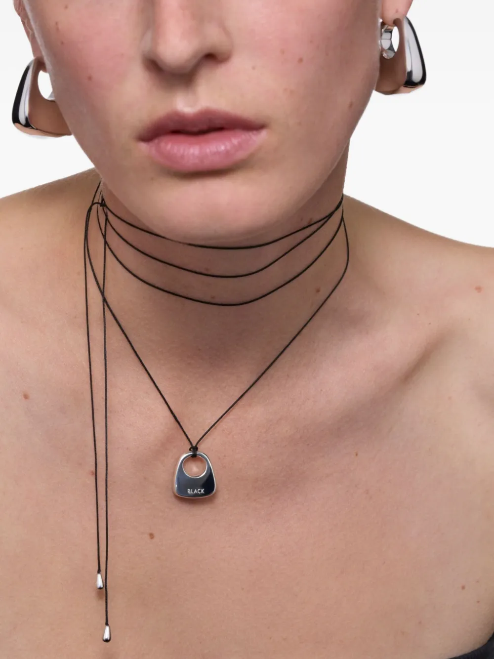 Maria Black Medium Tote halsketting - Zilver