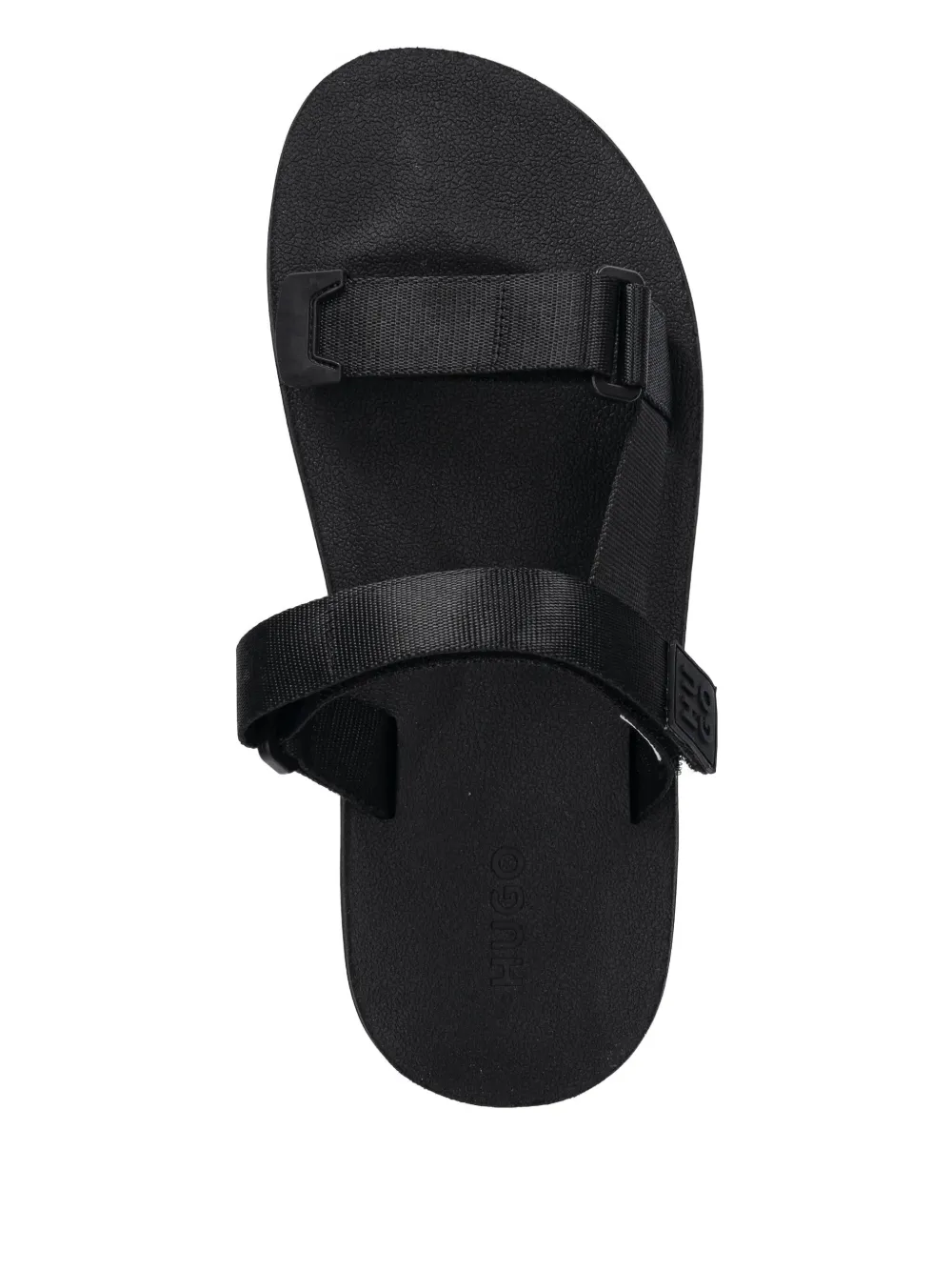 HUGO Sandalen met dubbele bandjes Zwart