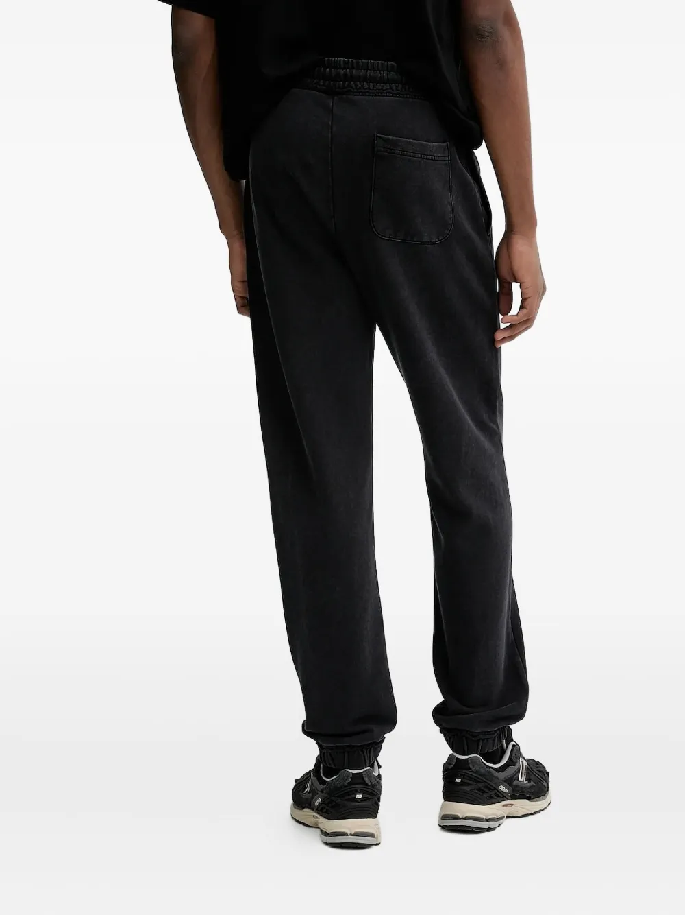 HUGO embroidered-logo drawstring track pants - Zwart