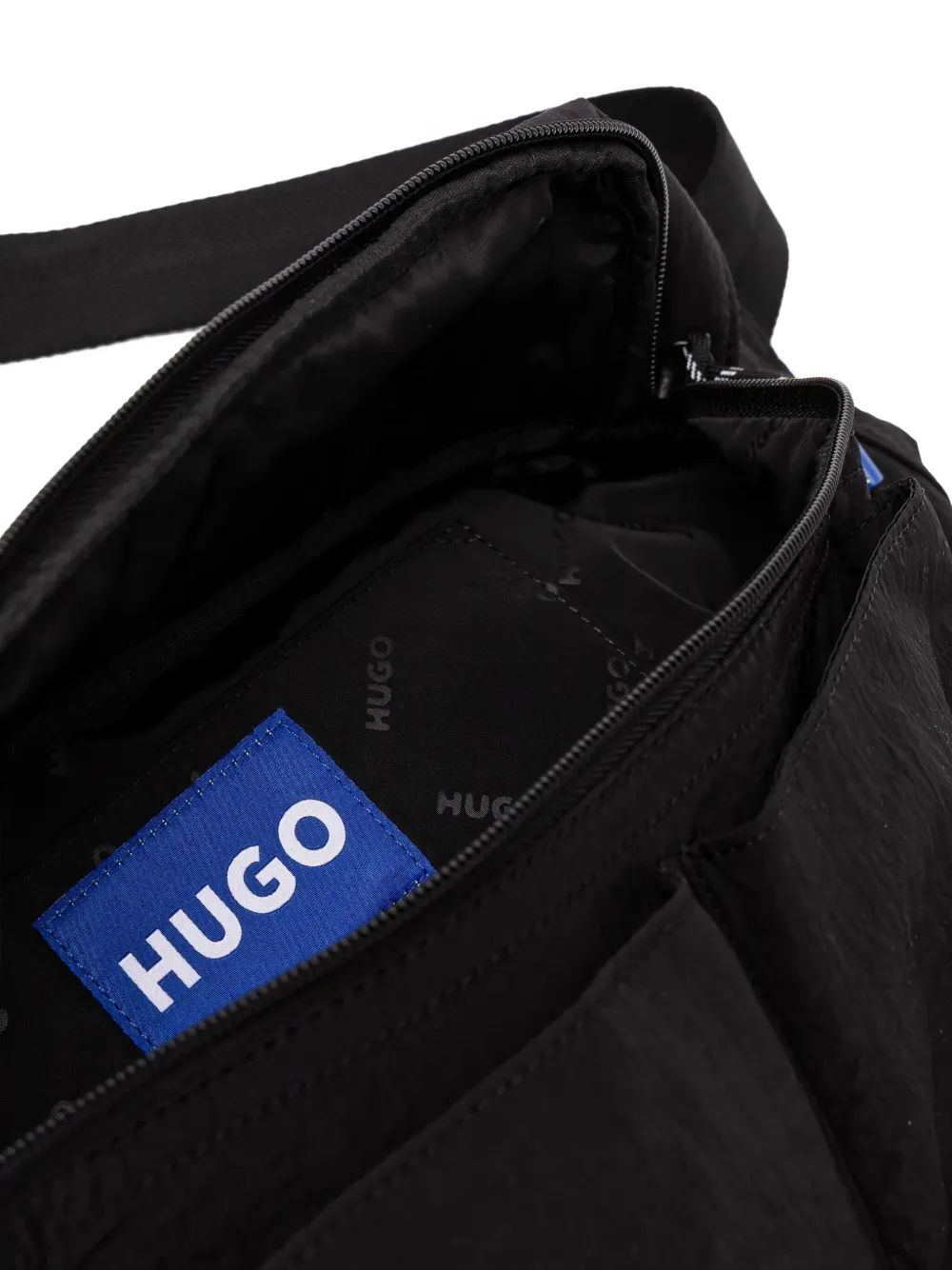 HUGO buckle-fastening pocketed belt bag Zwart