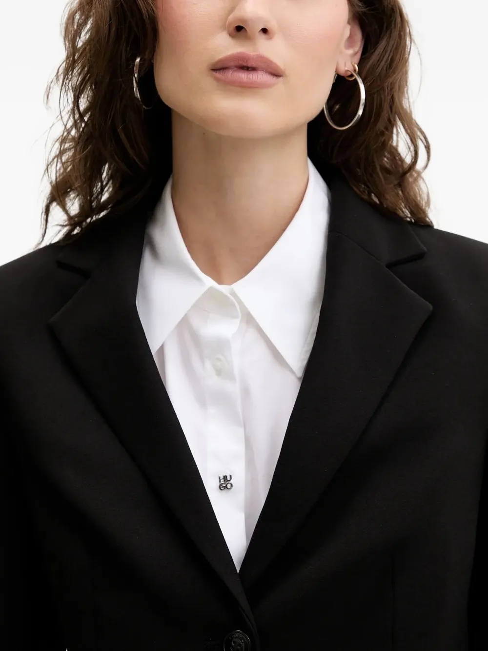 Hugo Boss Single-breasted Blazer In Black