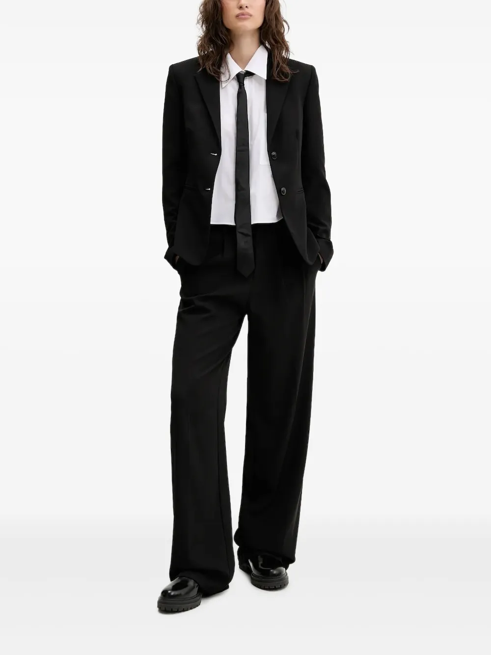 Hugo Boss Single-breasted Blazer In Black