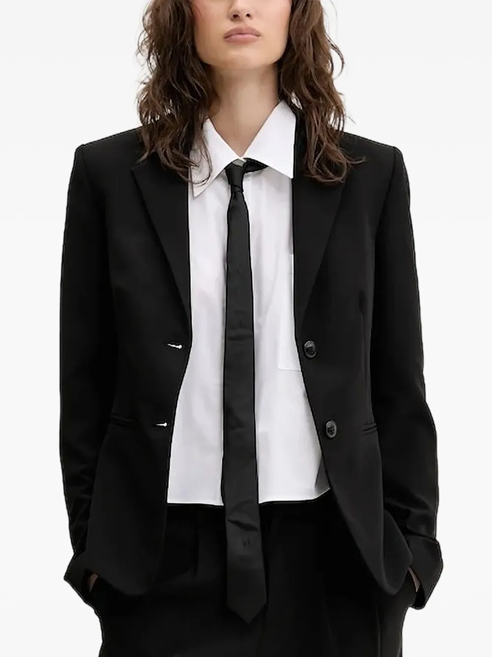 HUGO Blazer met enkele rij knopen Zwart
