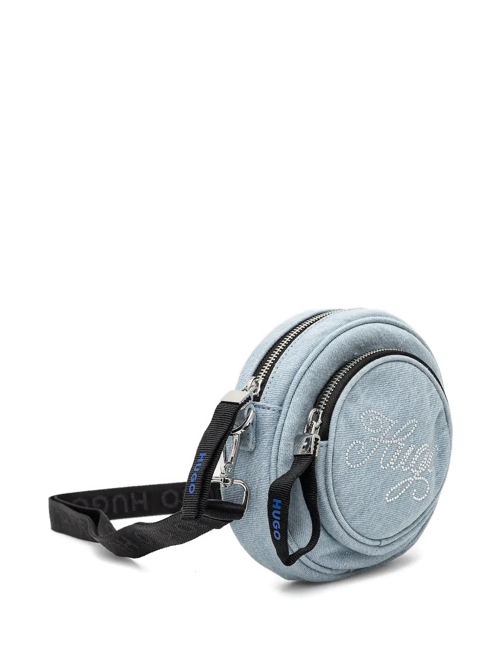 Hugo Boss Embellished Round Mini Bag In Blue
