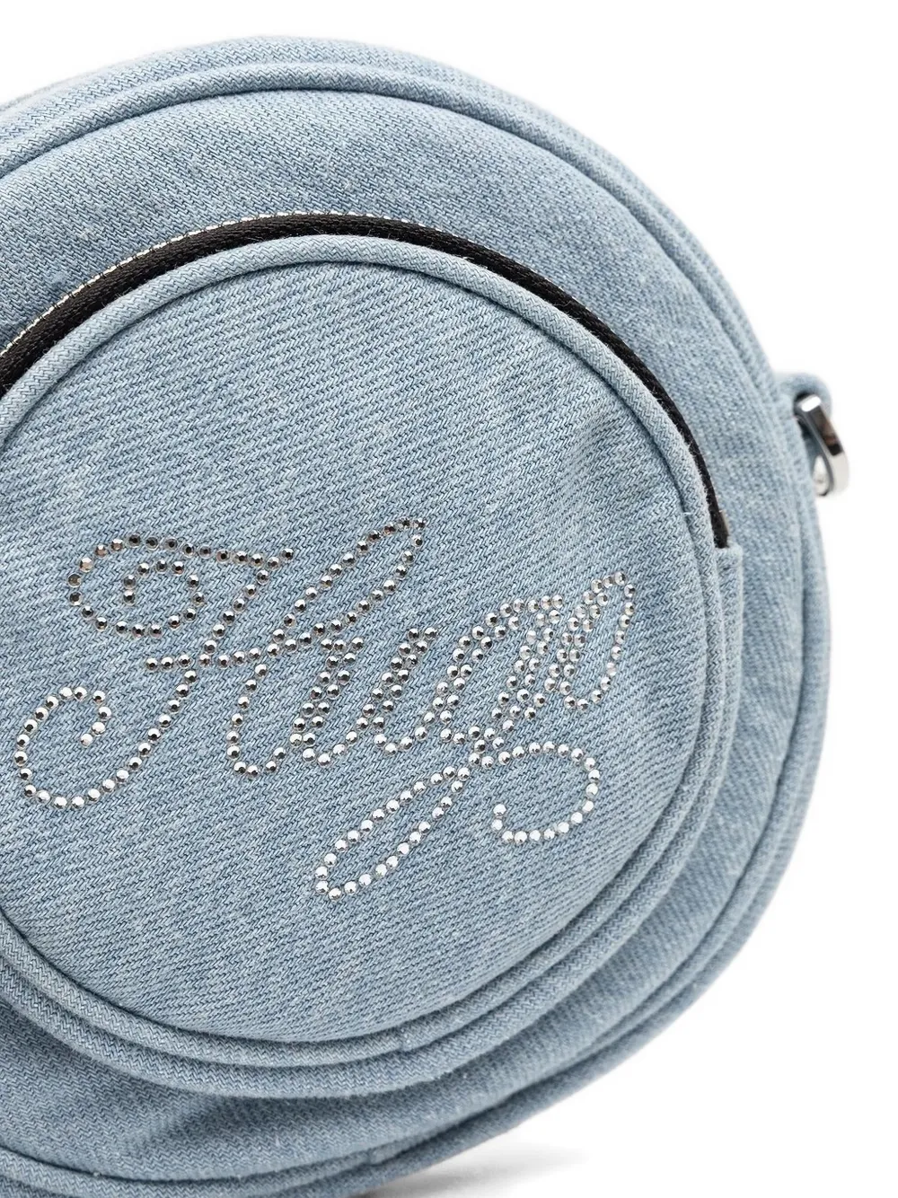 HUGO Verfraaide ronde mini-tas Blauw