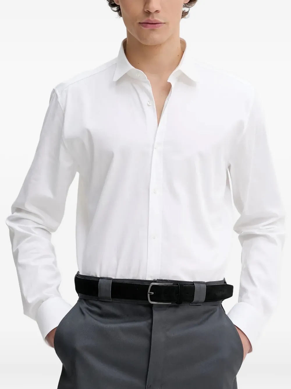 HUGO long-sleeve button-fastening shirt | White | Image 1