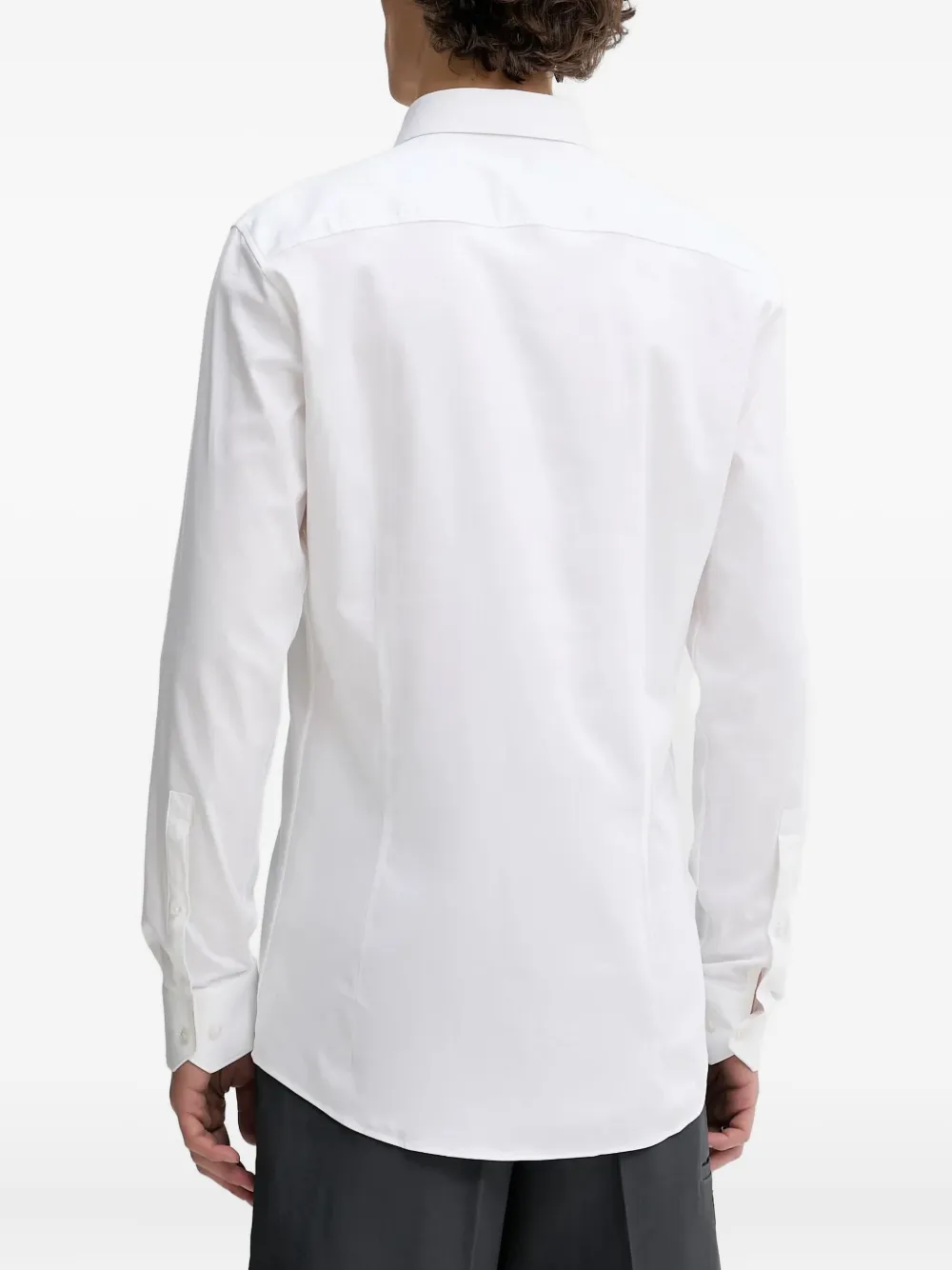 Hugo Boss Long-sleeve Button-fastening Shirt In White