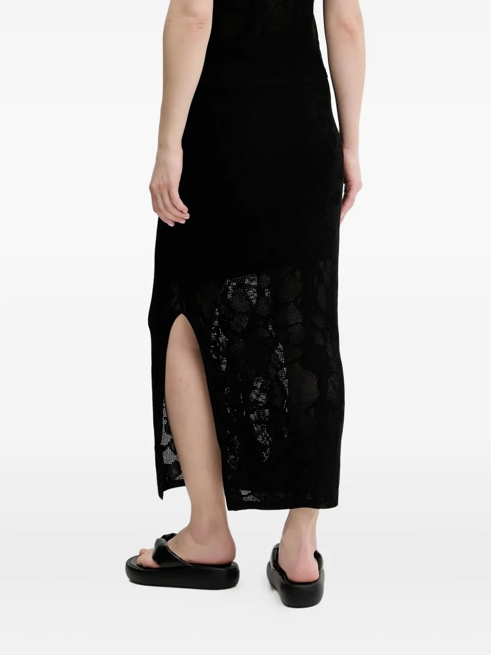 HUGO lace-pattern side-slit skirt | Pencil Skirts | Image 2