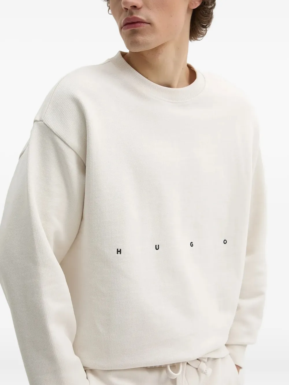 HUGO Sweater met logopatroon Wit
