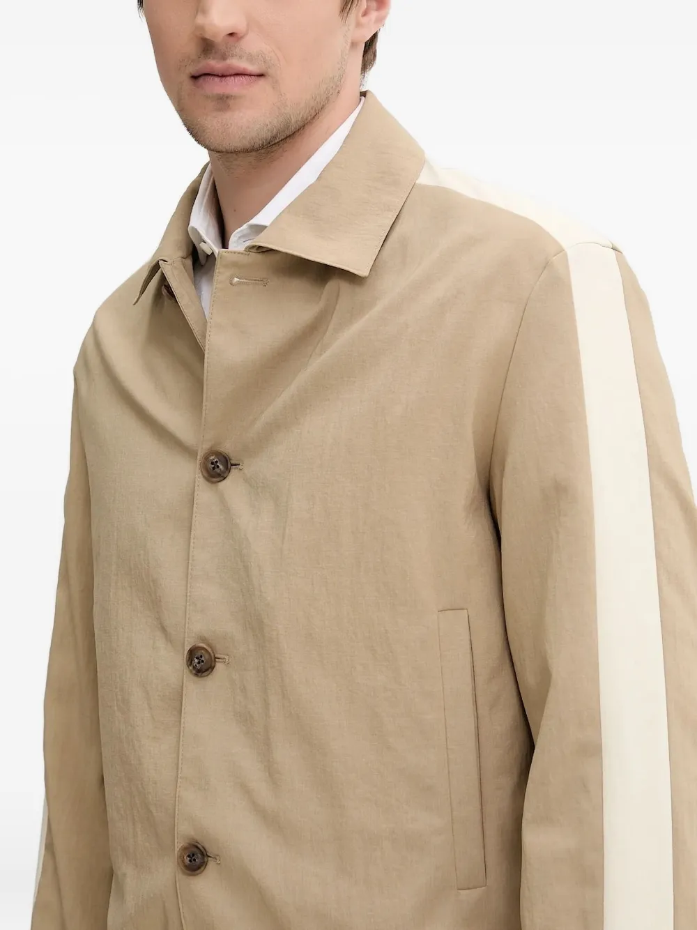 HUGO panelled buttoned jacket Bruin