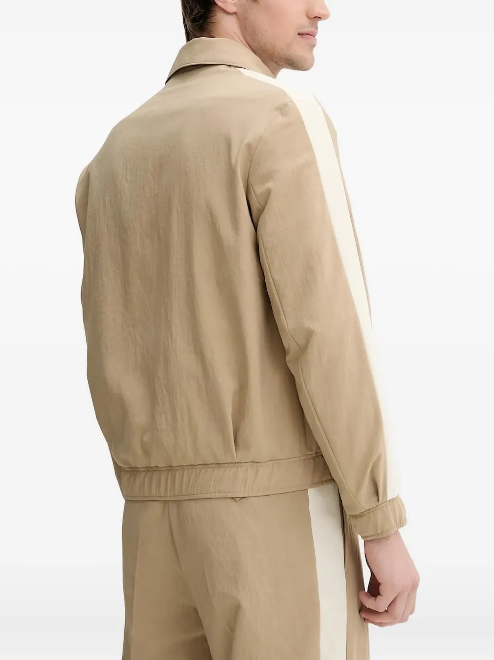 HUGO panelled buttoned jacket Bruin