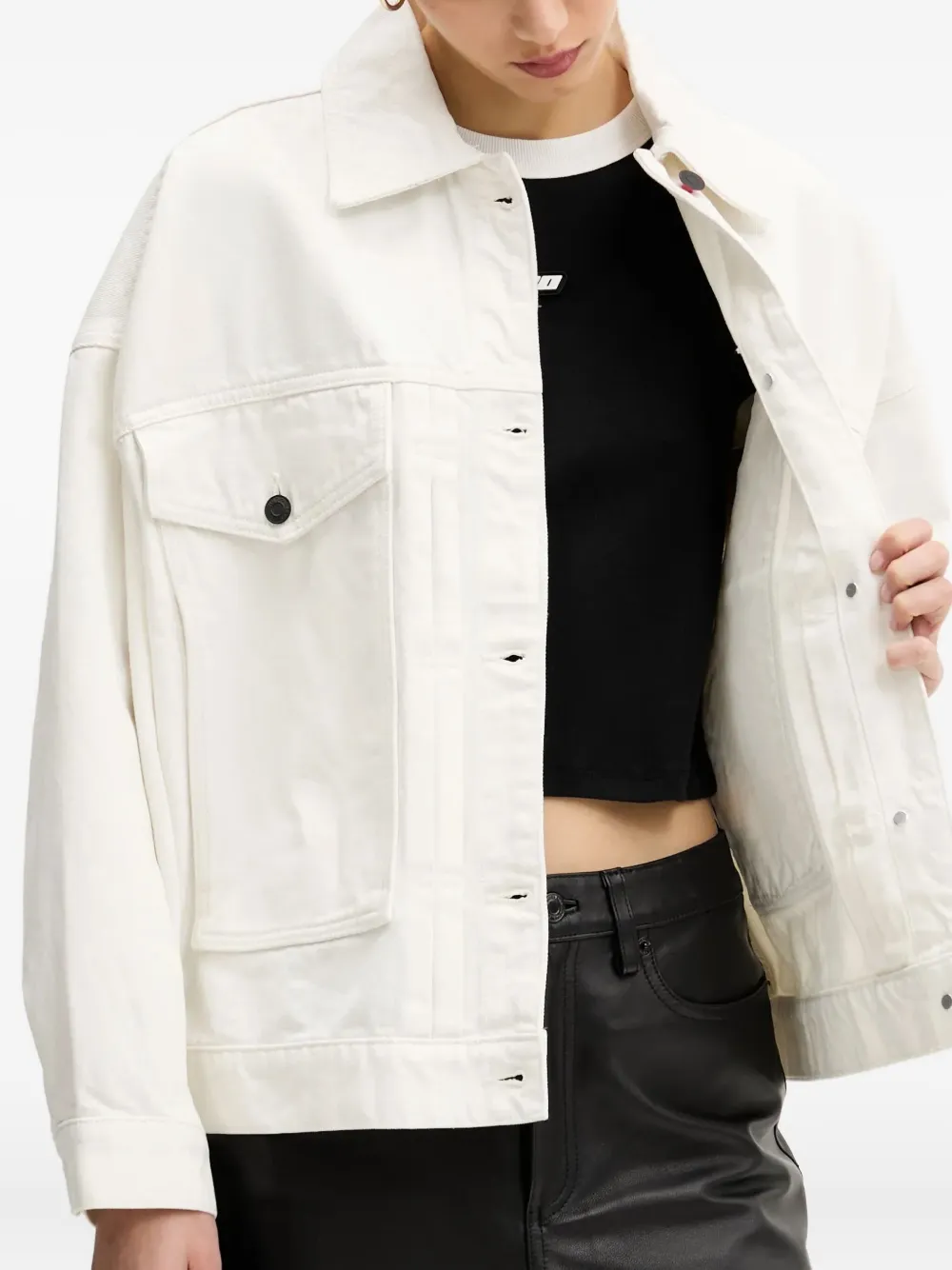 HUGO Denim jack Wit