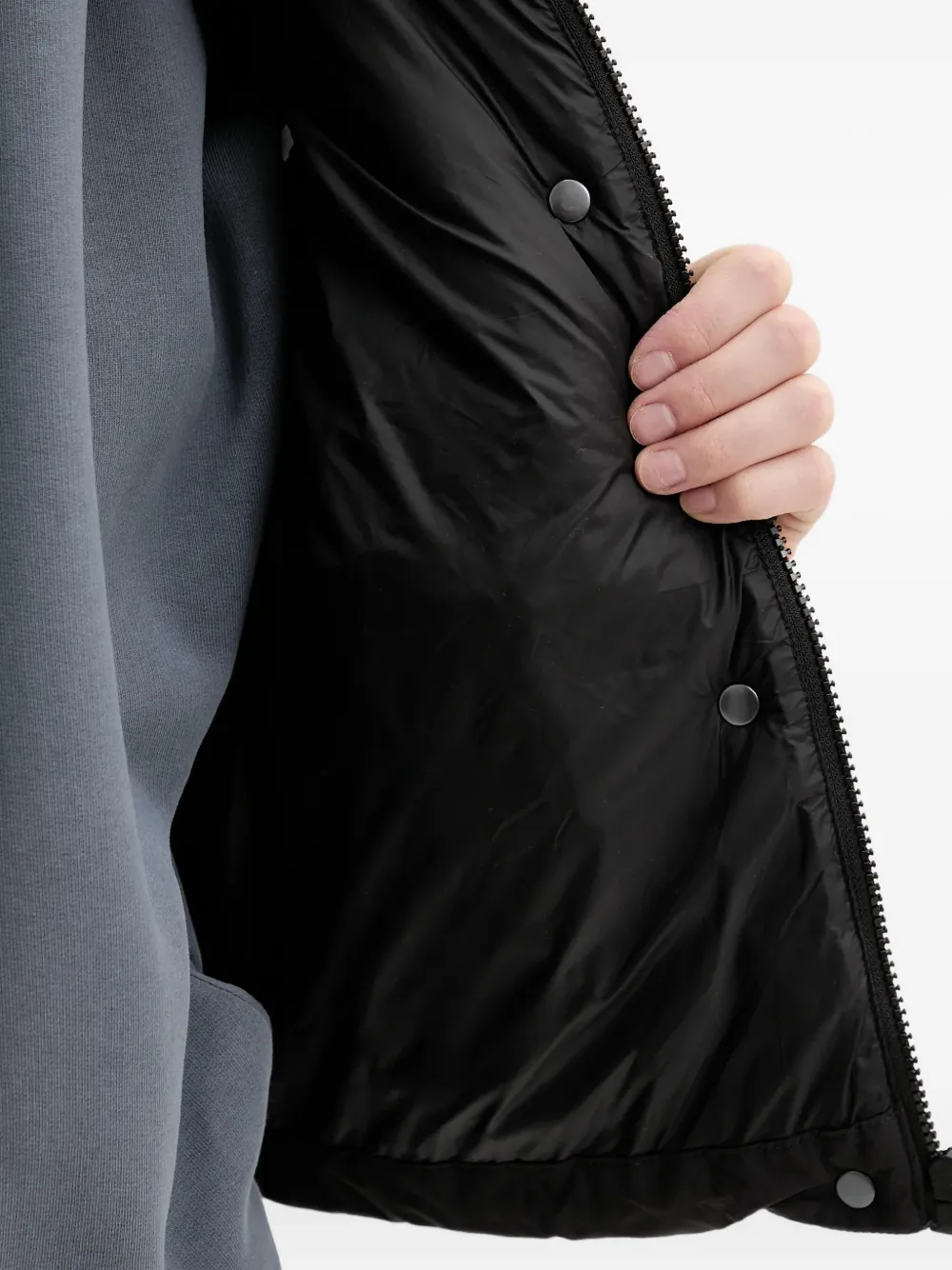 HUGO Gewatteerde bodywarmer met logodetail Zwart