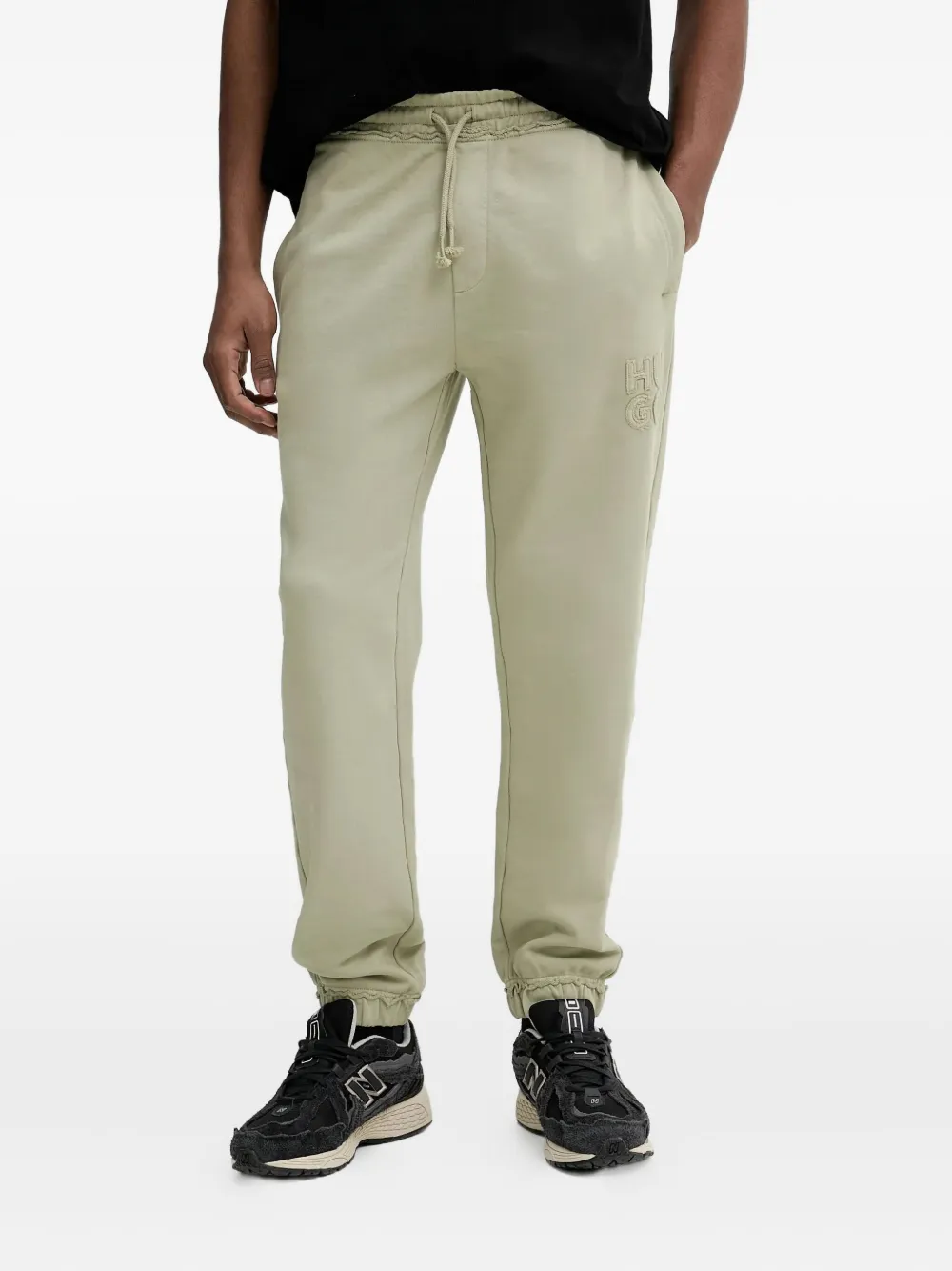 HUGO logo-embroidered track pants | Green | Image 1