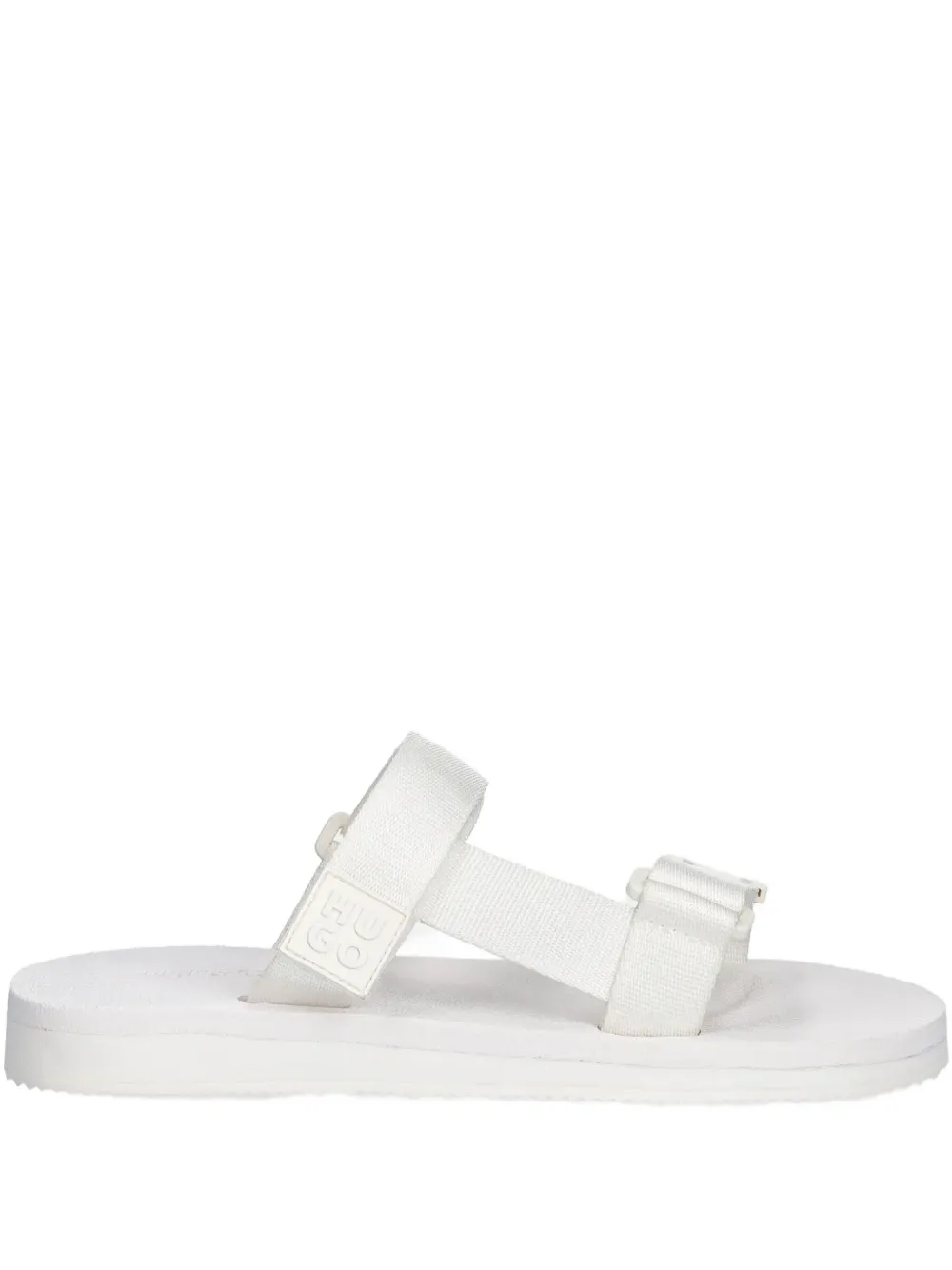 Hugo Boss Double-strap Sandals In White