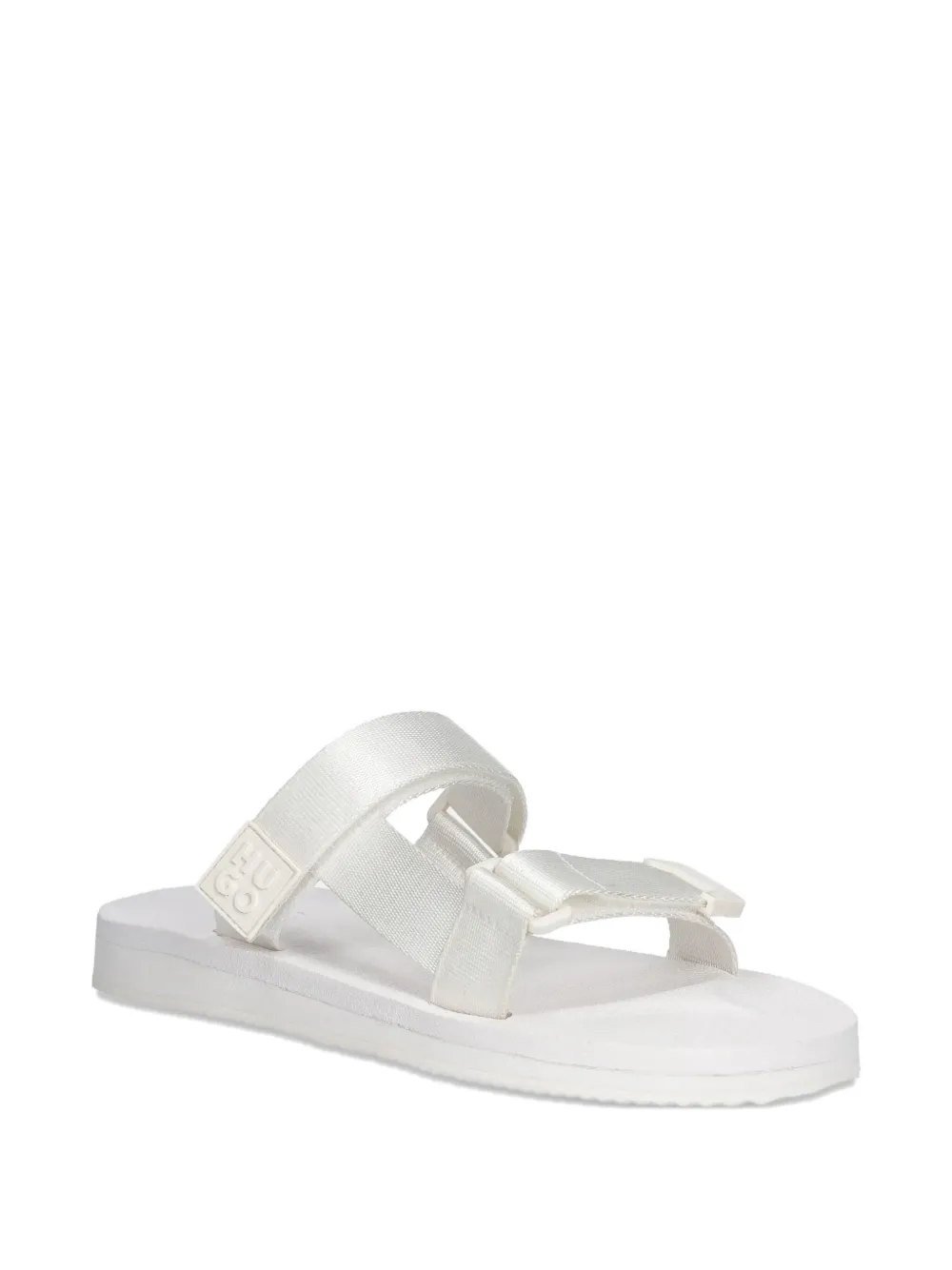Hugo Boss Double-strap Sandals In White
