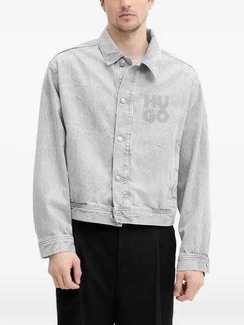 HUGO logo-embellished denim jacket