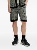 HUGO jacquard-pattern knitted shorts - Black