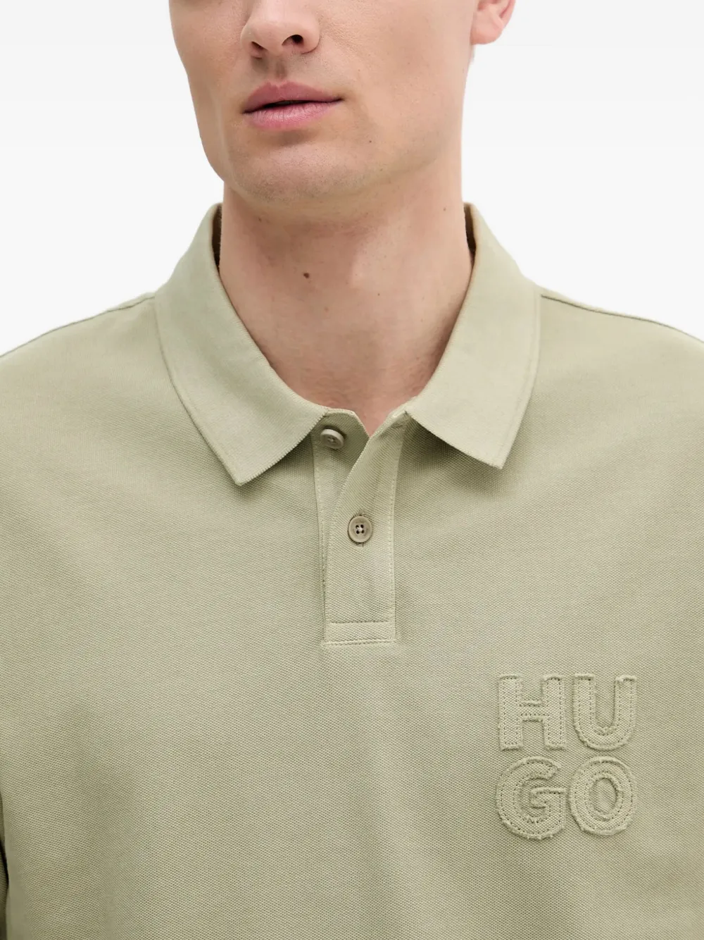 HUGO Poloshirt met geborduurd logo Groen