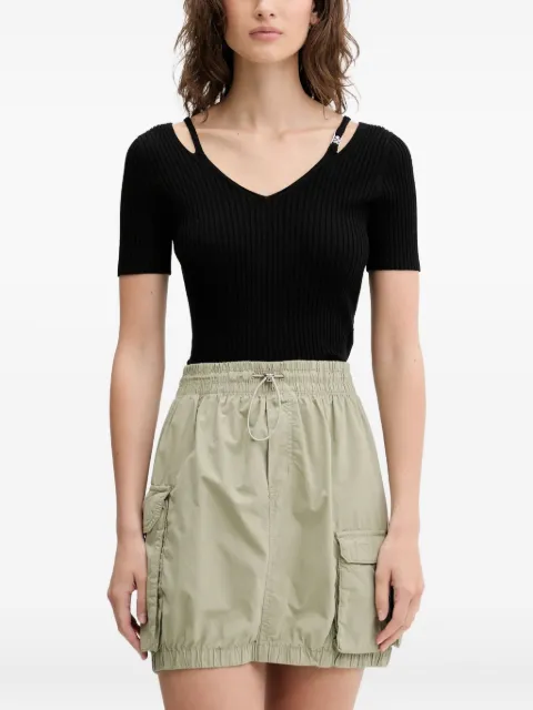 HUGO cut-out ribbed top