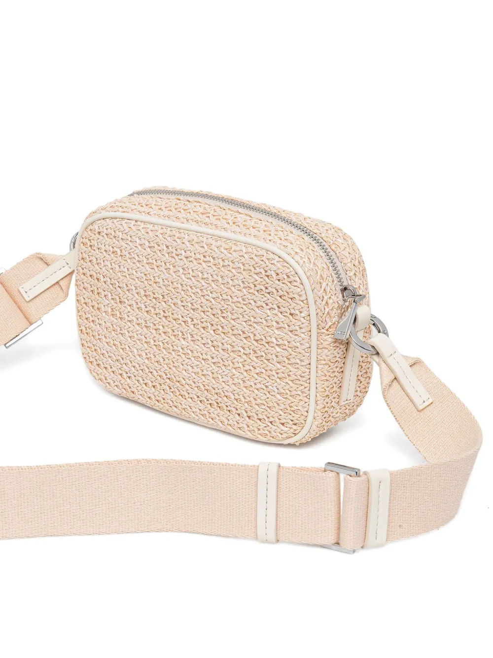 HUGO Bel geweven crossbodytas Beige
