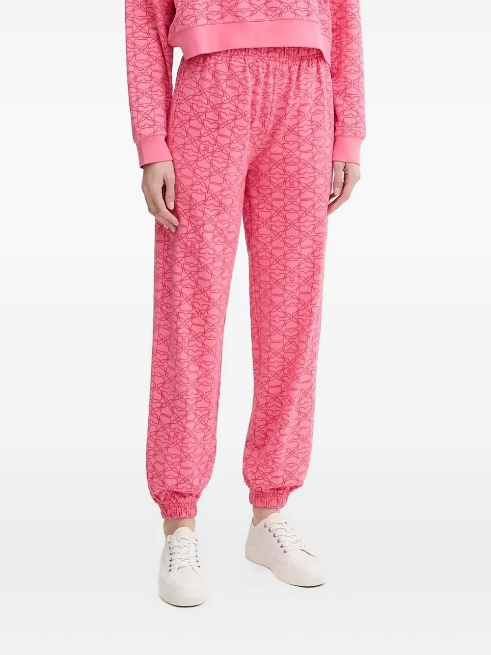 HUGO logo-print cuffed joggers Roze