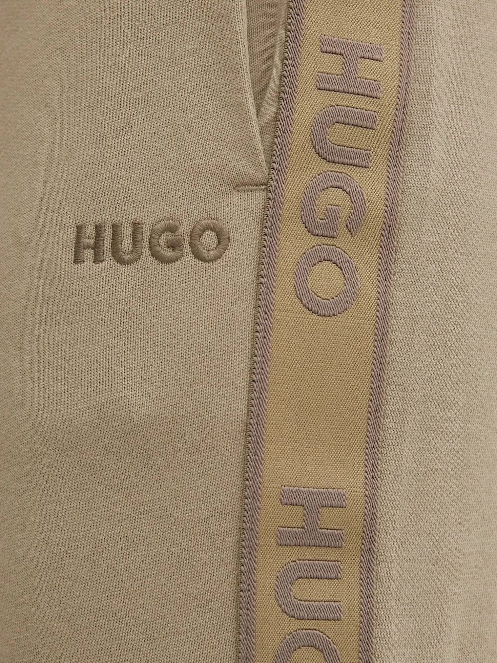 HUGO Trainingsbroek met logoband Bruin