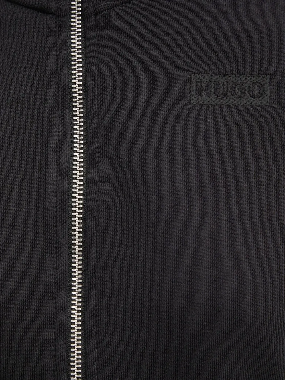 Hugo Boss Panelled Zip-up Top In Black