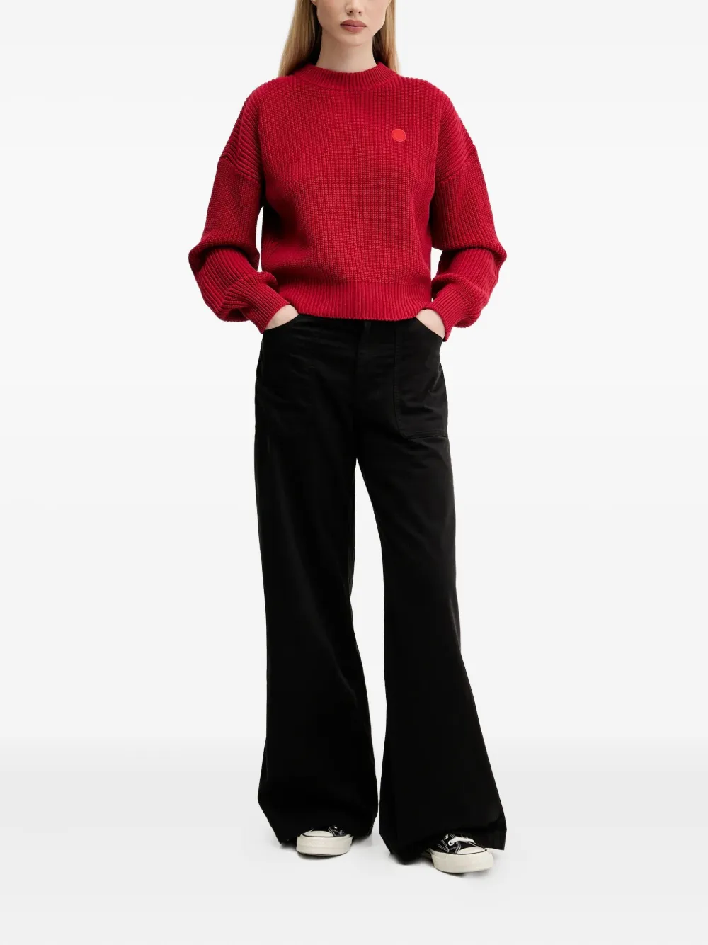 HUGO ribbed logo-patch jumper | Knitted Sweaters | Image 2