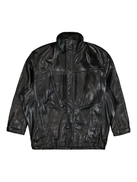 Doublet panelled leather jacket