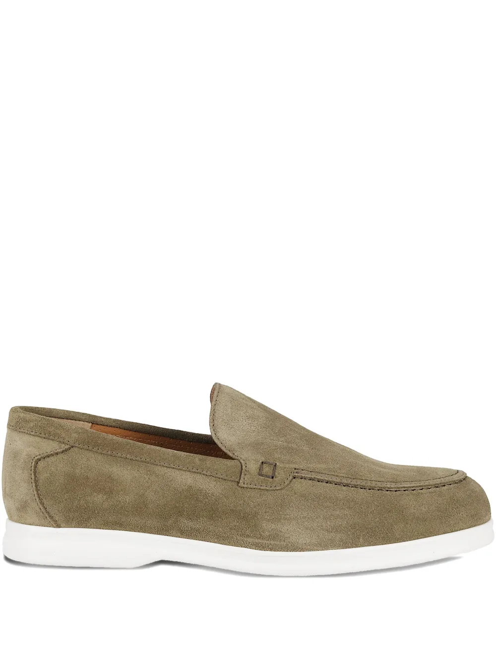 Doucal's suede slip-on loafers | Green | Image 1