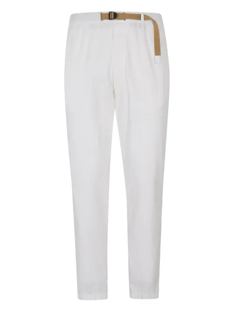White Sand cotton straight-leg trousers