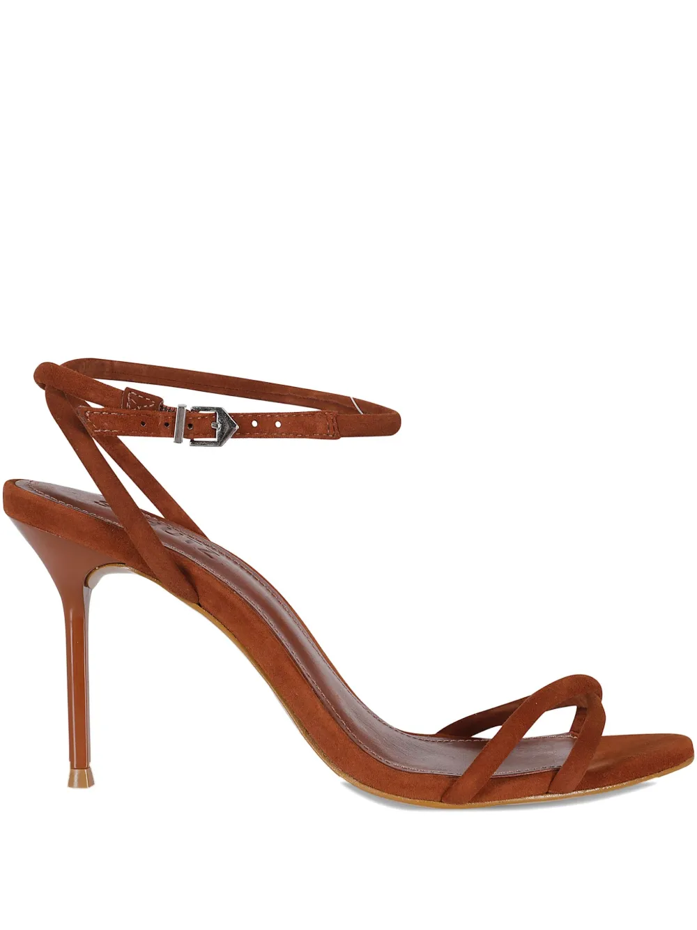 Schutz 90mm leather heeled sandals Brown