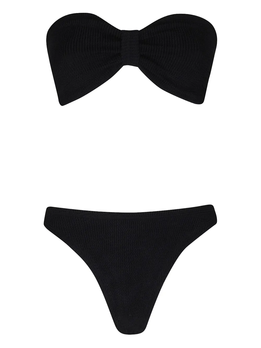bow-detail bandeau bikini set