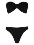 Hunza G bow-detail bandeau bikini set - Black