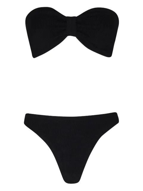 Hunza G bow-detail bandeau bikini set