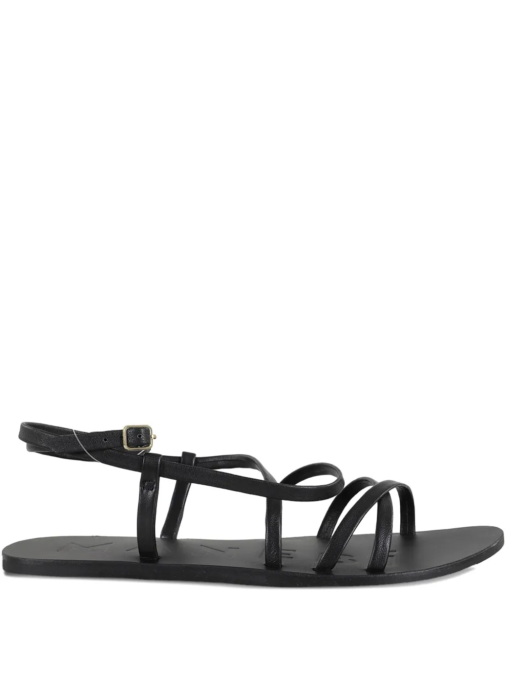 Manebi Canyon strappy flat sandals Black