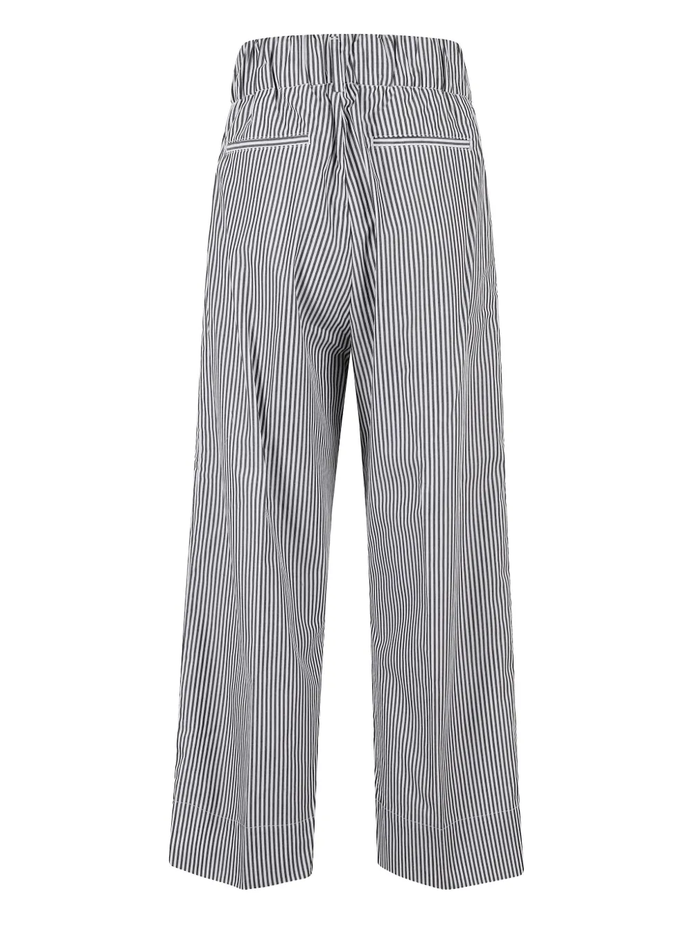 Myths Gestreepte katoenen broek - Zwart
