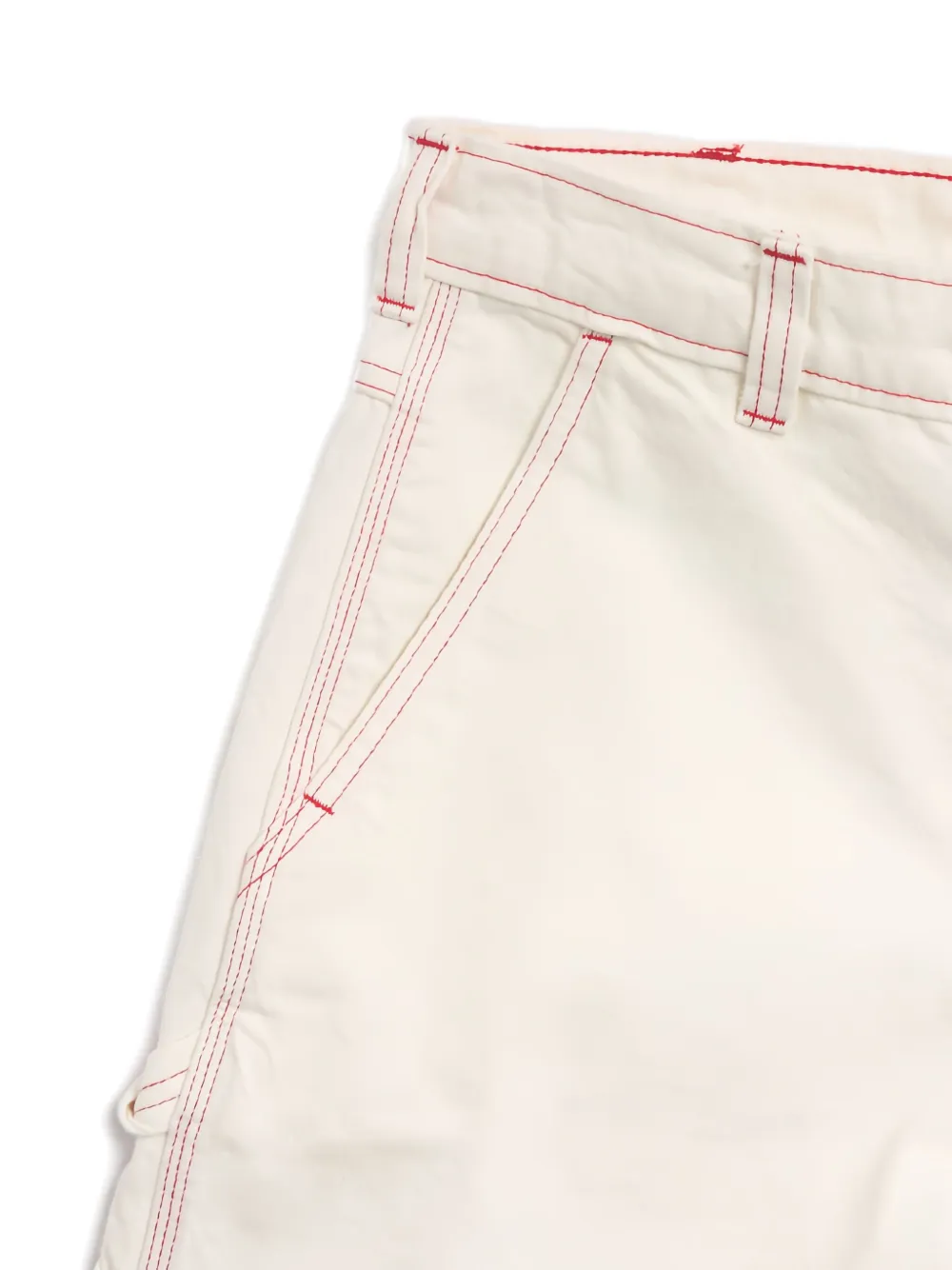 DICKIES Shorts met contrasterende stiksels Wit