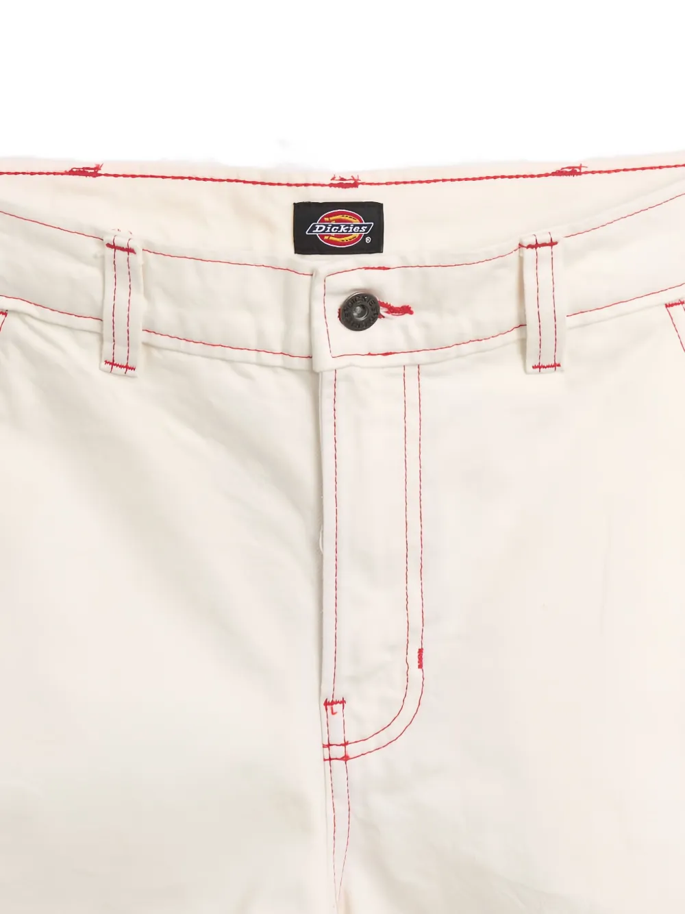 DICKIES Shorts met contrasterende stiksels Wit