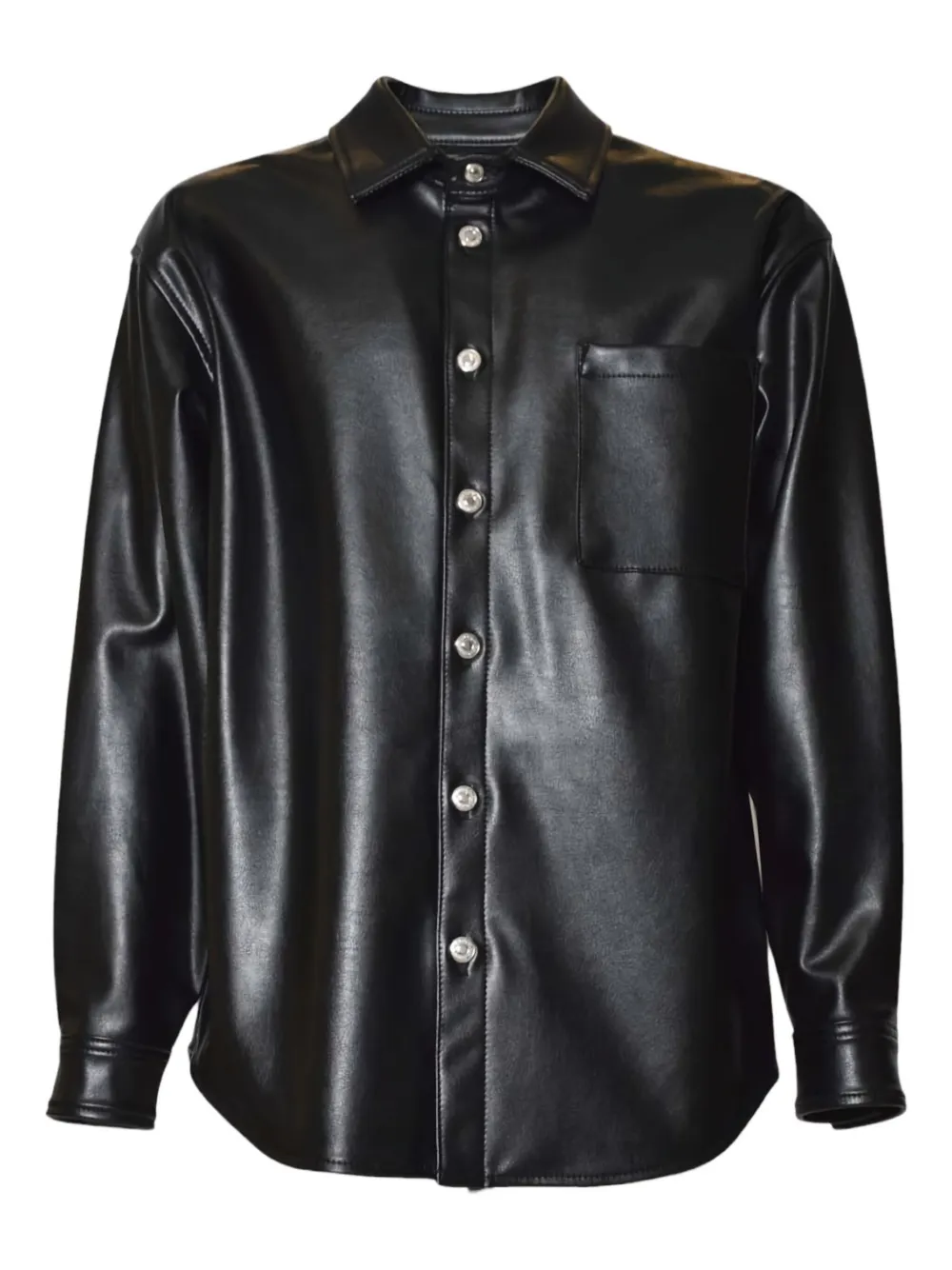 MSGM camisa con detalle de bolsillo y botones | negro | Image 1