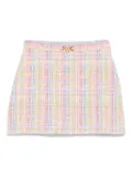 Versace Kids tweed A-line skirt - Pink